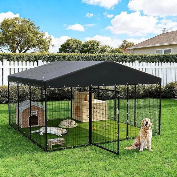 Gotland Outdoor Dog Kennel 10x10x6 FT with Roof