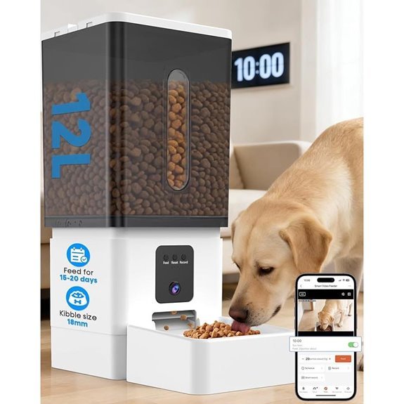 Large Dog Smart Feeder with Camera 12L