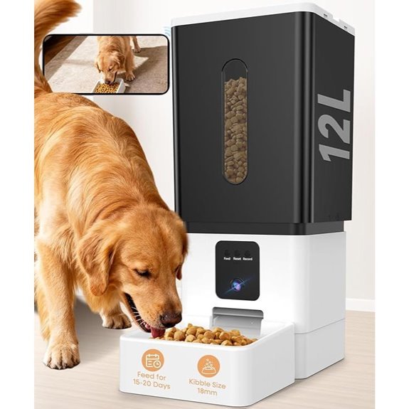 Automatic Dog Feeder 12L with HD Camera
