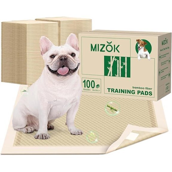 MIZOK 22x22 Puppy Pads 6‑Layer Absorbent 100 Count