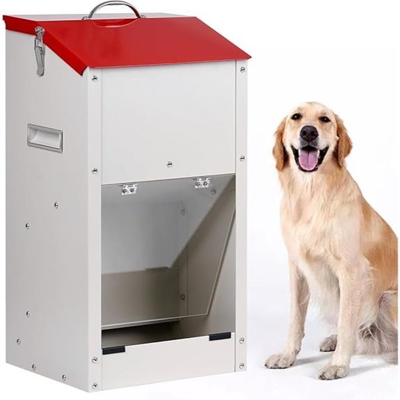 Galvanized Automatic Large Dog Food Feeder (25lb)