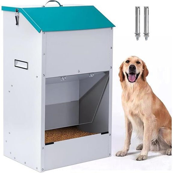 Automatic Large Dog Feeder 50lb Gravity Dispenser