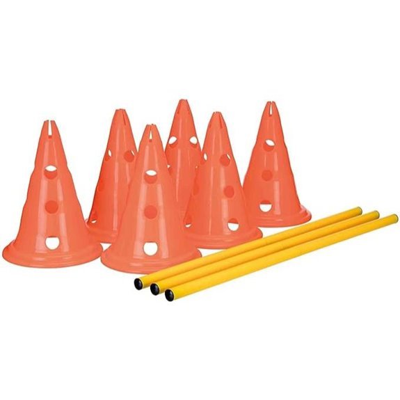 TRIXIE Dog Agility Hurdle Cone Set – Adjustable Crossbar