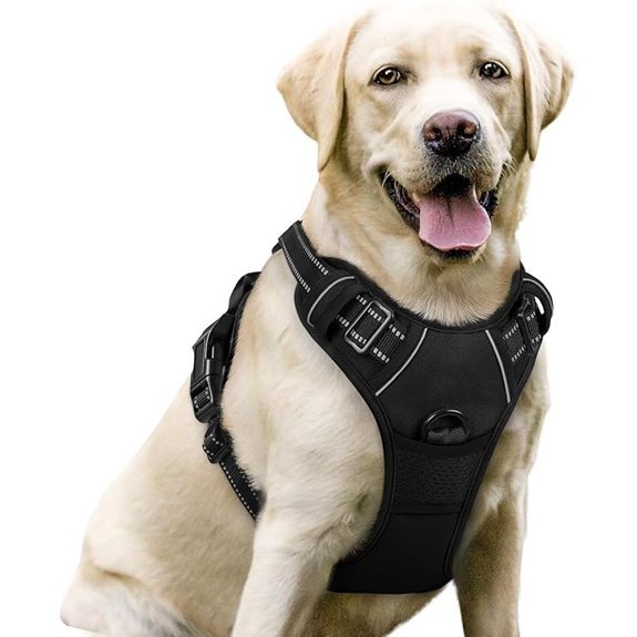 rabbitgoo Adjustable Reflective Dog Harness with Leash Clips