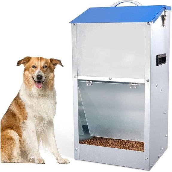 Automatic 25lb Outdoor Dog Food Feeder for Large Breeds