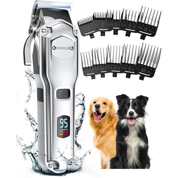 Oneisall Cordless Dog Clippers with Steel Blade