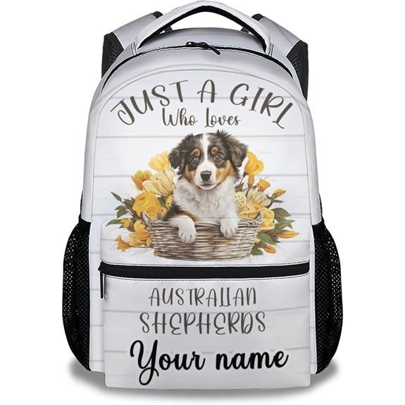 custom aussie pup backpack