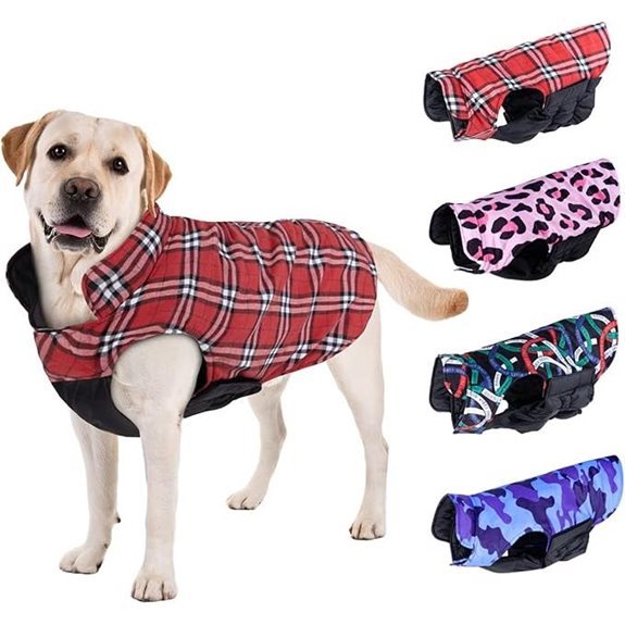 CuteBone Winter Dog Coat – Reversible Waterproof Adjustable