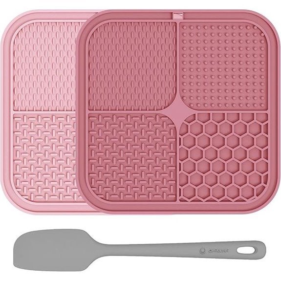 2 Pack Lick Mat for Dogs & Cats 8.5x8.5 Suction Cups