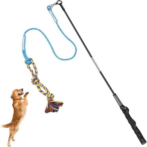 DIBBATU Dog Flirt Pole Interactive Toy Wand