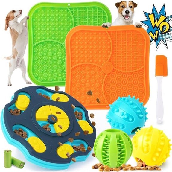 9-Pack Dog Puzzle Toy Set + Lick Mat