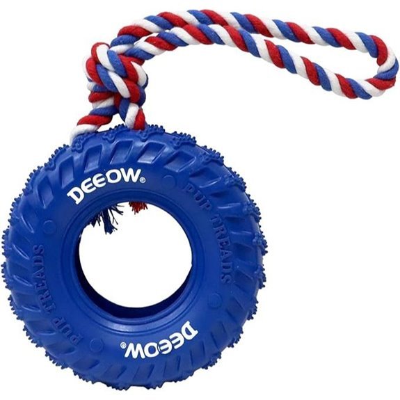 Deeow Dog Tire Toy – Treat Dispensing Chew Toy