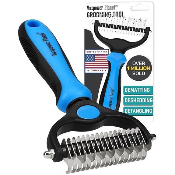 Maxpower Pet Grooming Rake – Double‑Sided Deshedding Brush