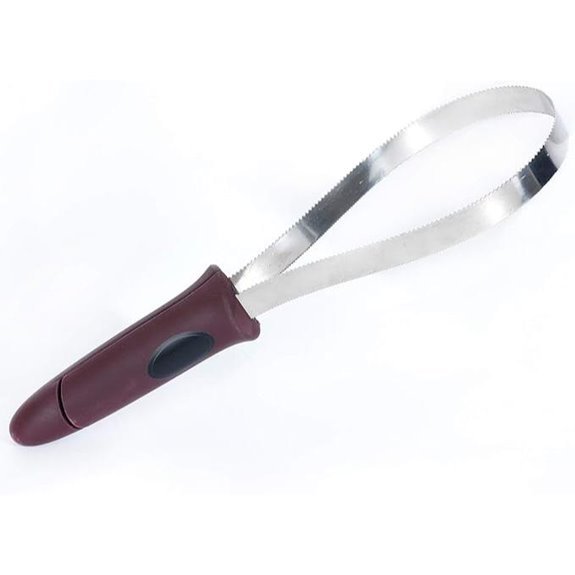 Dual-Sided DeShedding Blade with Stainless Steel Blade (Burgundy)