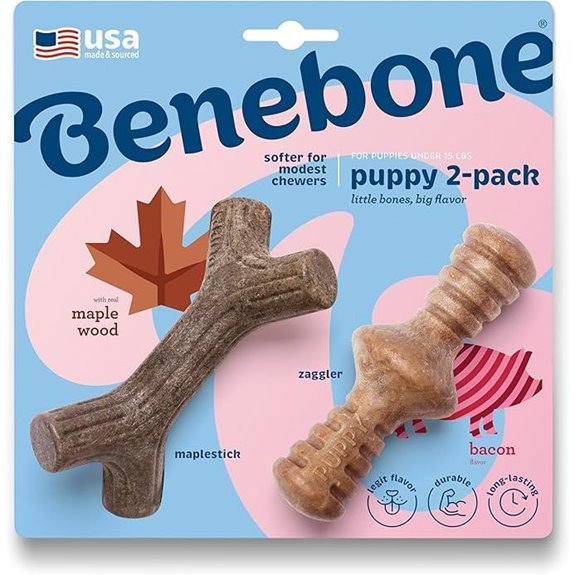Benebone Puppy 2-Pack Durable Dog Chew Toys