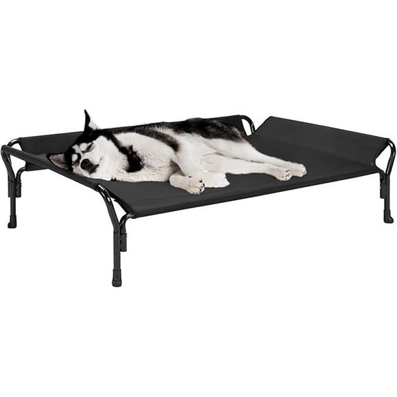 Veehoo Elevated Dog Bed with Guardrail and Slope Headrest (Large)