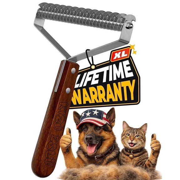 Extra Large 2‑Sided Undercoat Rake for Dogs & Cats