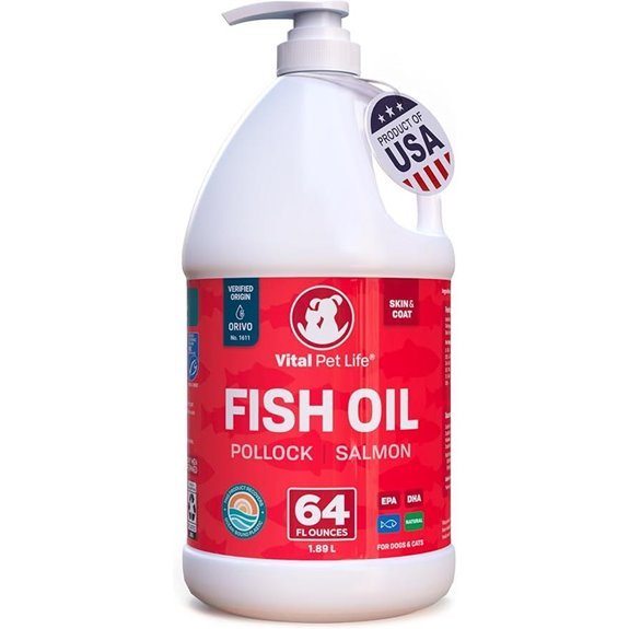 Fish Oil for Dogs 64 oz – Natural Skin Coat Heart & Brain Health