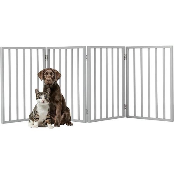PetMAKER Foldable 4-Panel Indoor Dog Gate (Gray)