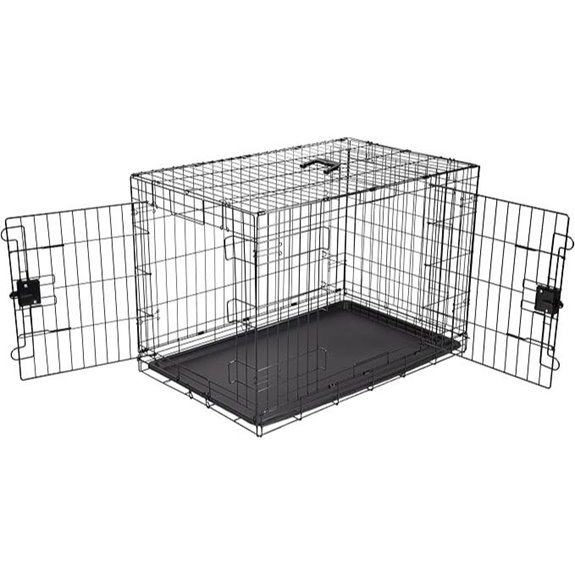 Amazon Basics Foldable Metal Dog Crate 36x23x25 Black