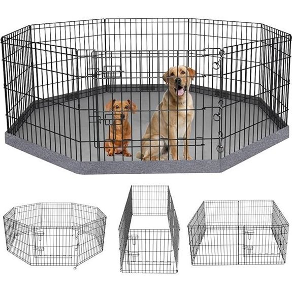 PETIME Foldable Metal Dog Exercise Pen (8 Panels)