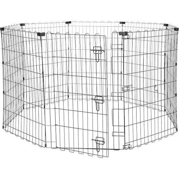 Amazon Basics Foldable Metal Dog Playpen Medium Black