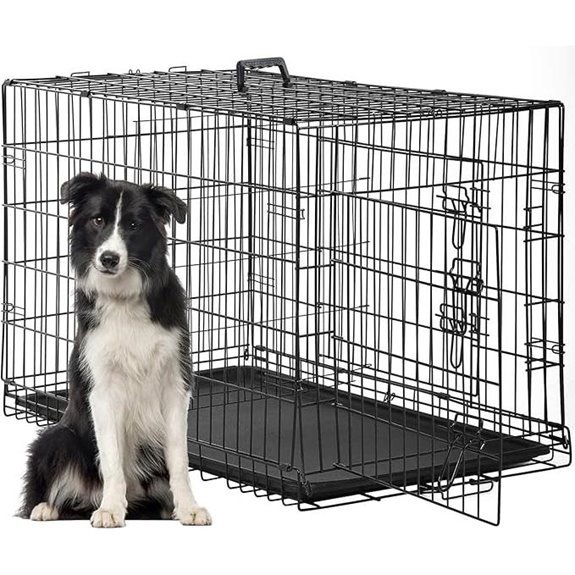 FDW Large Dog Crate 48 Folding Metal Wire Cage