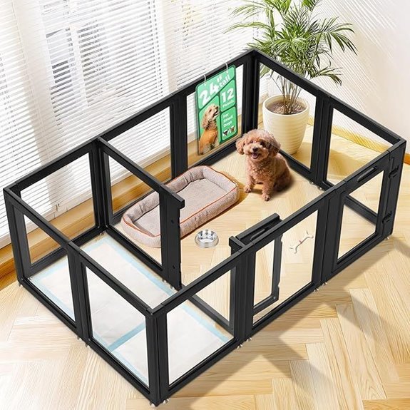 FXW AuraSpace Acrylic Indoor Dog Playpen 24 Black