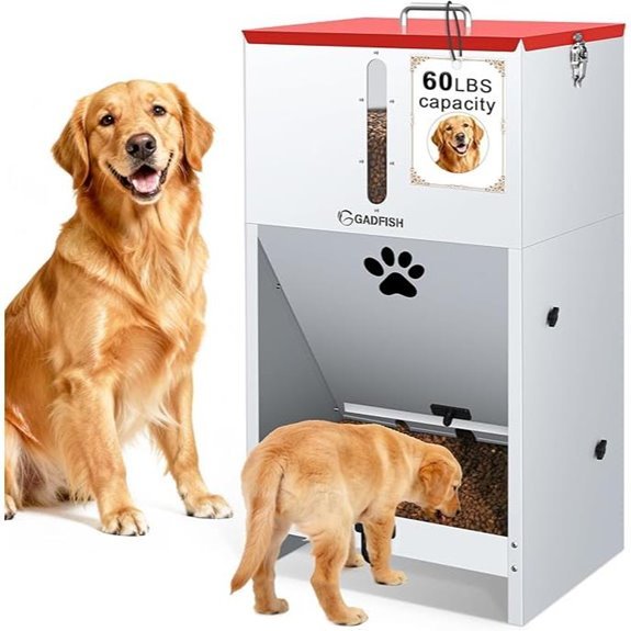 GADFISH 60 lb Automatic Large Dog Feeder with Window