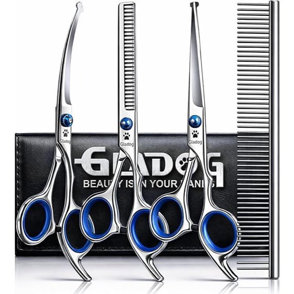 GLADOG 5‑in‑1 Dog Grooming Scissors Set