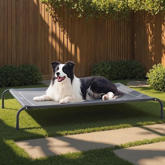 Bedsure Outdoor Elevated Dog Bed – 49 Grey Hammock Bed