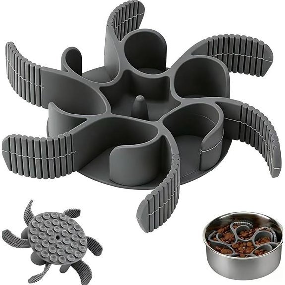 Dog Slow Feeder Spiral Bowl Insert for All Breeds (Grey)