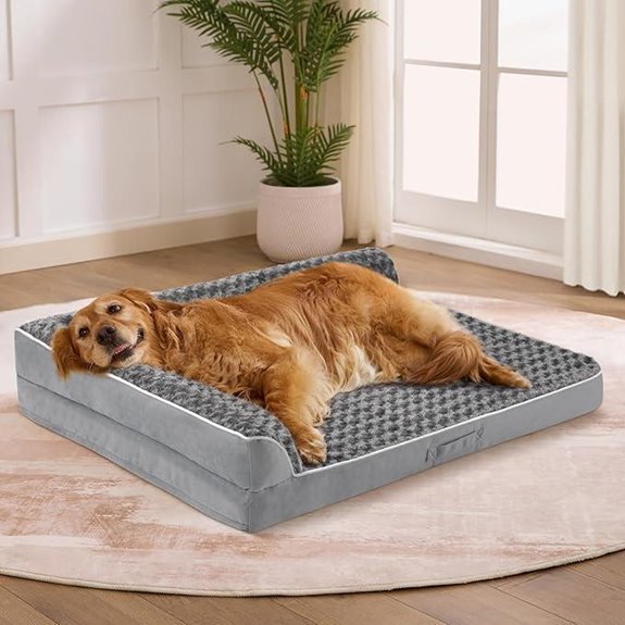 XL Orthopedic Dog Bed for Large Dogs Grey