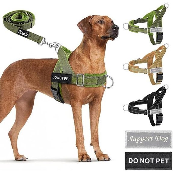 SlowTon Heavy Duty Dog Harness & Leash Set (GR L)