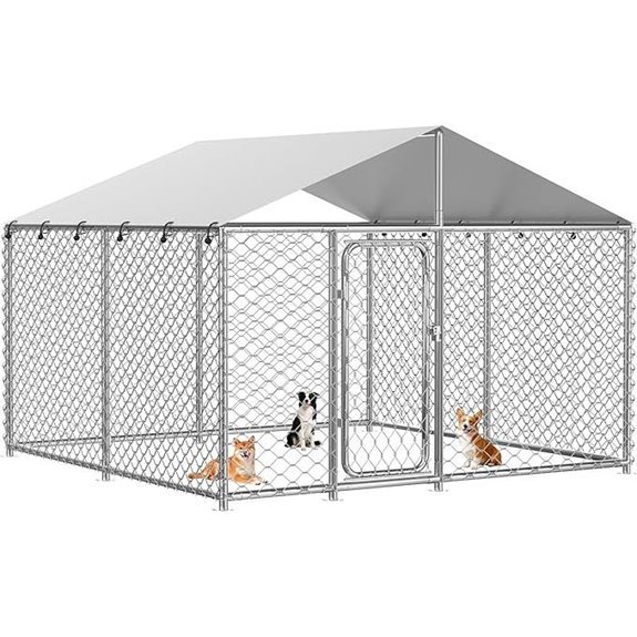 Extra Large Heavy Duty Dog Kennel Run with Lockable Door