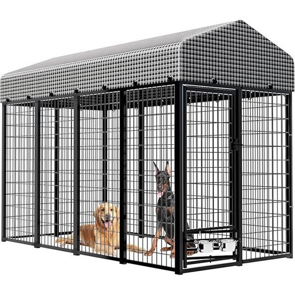 Heavy-Duty Outdoor Dog Kennel with Removable Roof