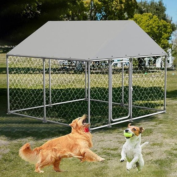 Heavy Duty Outdoor Dog Kennel with UV Roof (90x90x73)