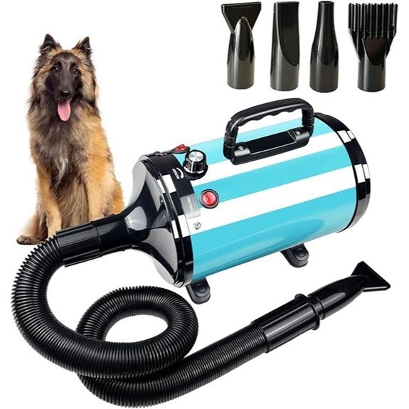 High Velocity Professional Dog Grooming Dryer with 4 Nozzles