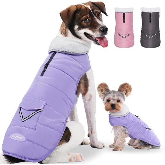 iBuddy Large Dog Winter Coat with Harness Hole