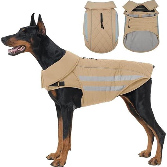 IECOii Dog Fleece Reflective Winter Coat Snow