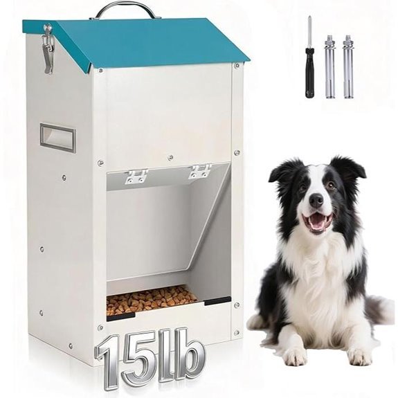 Automatic Dog Feeder Large Breed Indoor/Outdoor Gravity Dispenser