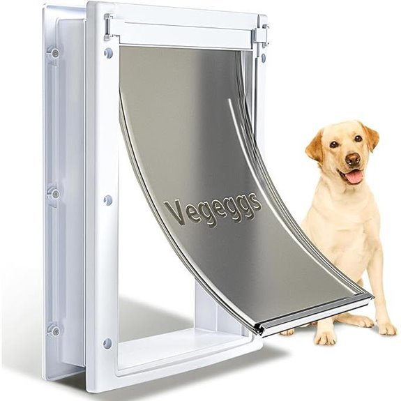 Large Dog Door with Magnetic Auto-Close & Sliding Lock (100 lb)