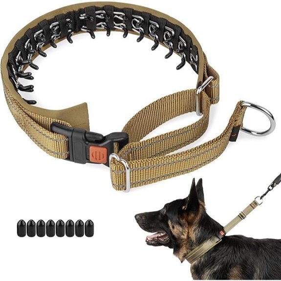 Mayerzon No Pull Collar for Medium Large Dogs (Khaki)