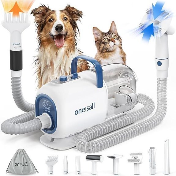 Oneisall 8‑in‑1 Dog Vacuum & Dryer Grooming Kit