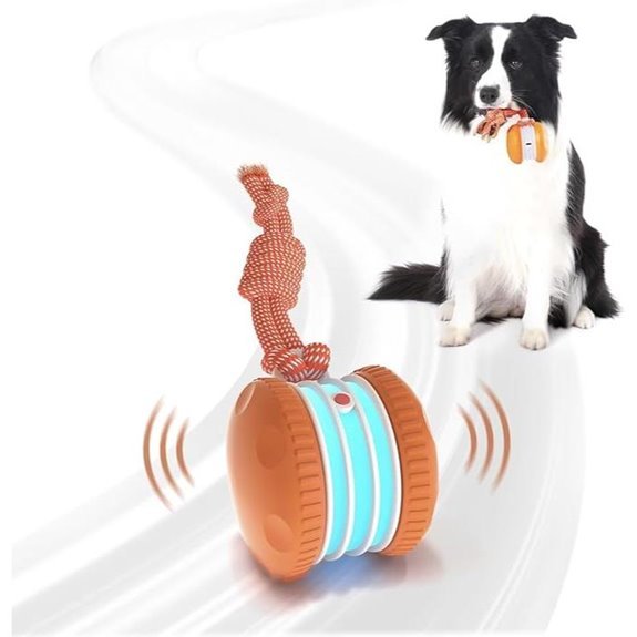 Interactive Random Path Dog Toy with Rope (Orange)