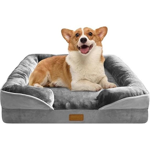 Orthopedic Dog Bed with Removable Cover Grey - M