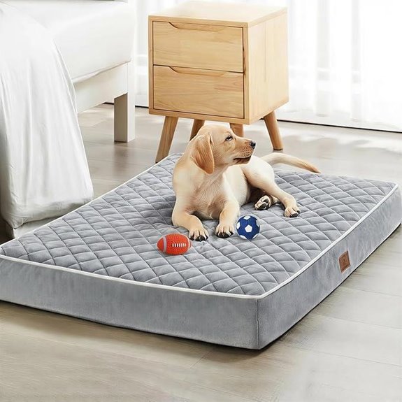 WNPETHOME Orthopedic Waterproof XL Dog Bed (Light Grey)