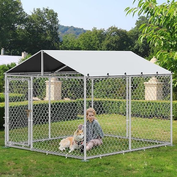 YITAHOME Outdoor Dog Enclosure with Metal Gate