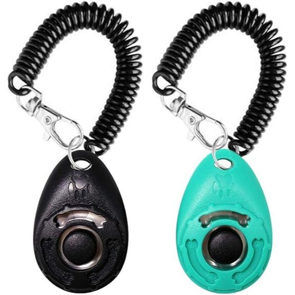 OYEFLY Dog Training Clicker 2-Pack (Black Water Lake Blue)