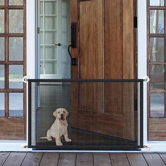 Mesh Dog Gate 60x30 Portable Indoor Safety Fence